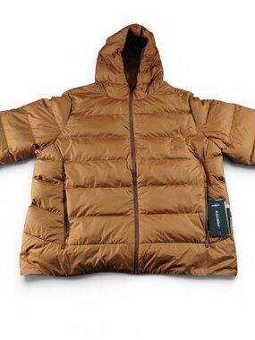 NEW Outdoor Research Jacket Mens 3XL Gold Coldfront Down Hoodie Puffer Winter